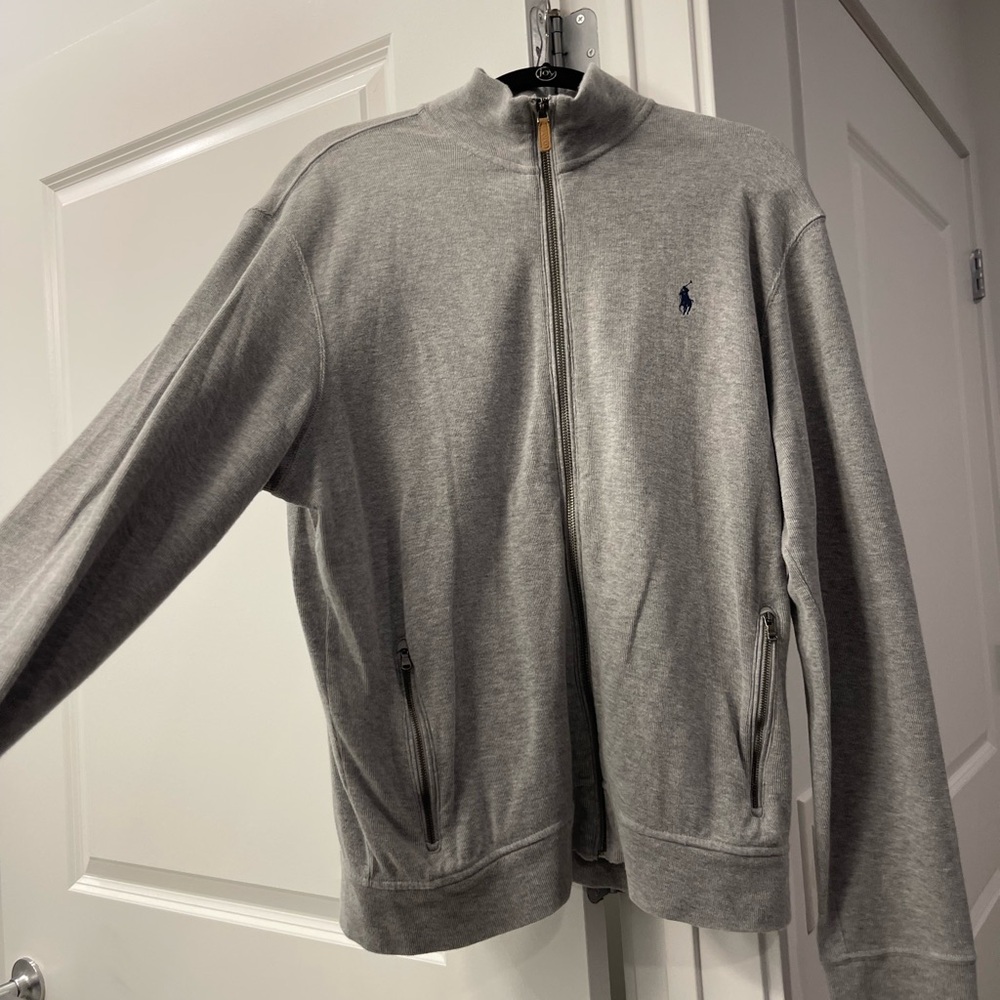 Ralph Lauren Jumper Sweatshirt Full Zip Estate Rib Polo Cardigan